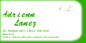 adrienn lancz business card