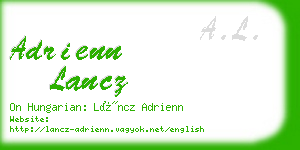 adrienn lancz business card